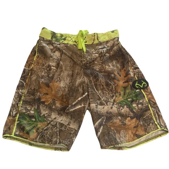 Realtree Men’s Board Shorts Sz 31 Camo Swim Trunks Drawstring Ocean Resort Surf - Picture 1 of 6